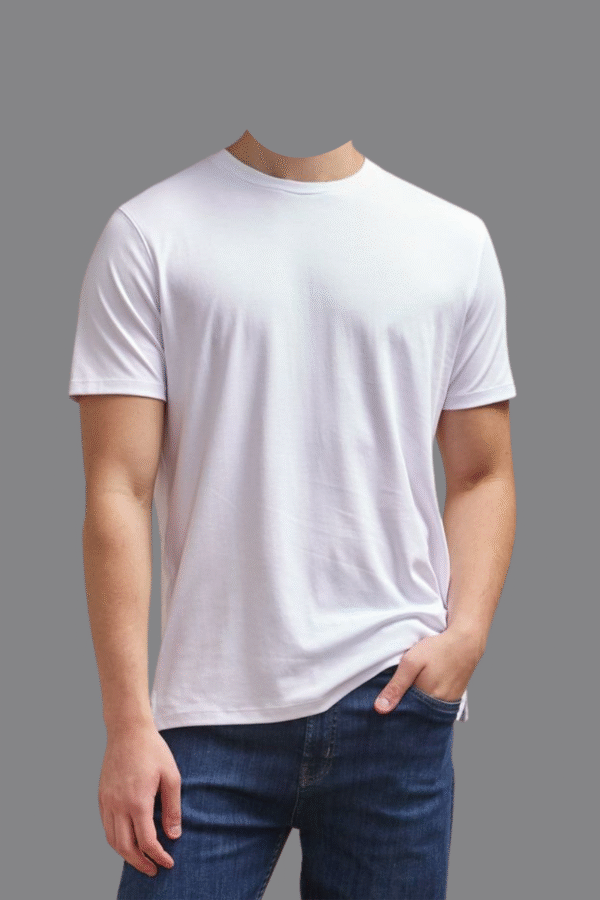 Premium White Graphic T-Shirt for Men | Stay Gold Back Print | Classic Round Neck Half Sleeve Casual Wear