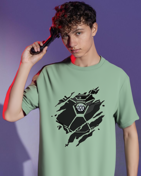 Oversized Revenge Graphic Print T-Shirt | 100% Cotton Round Neck